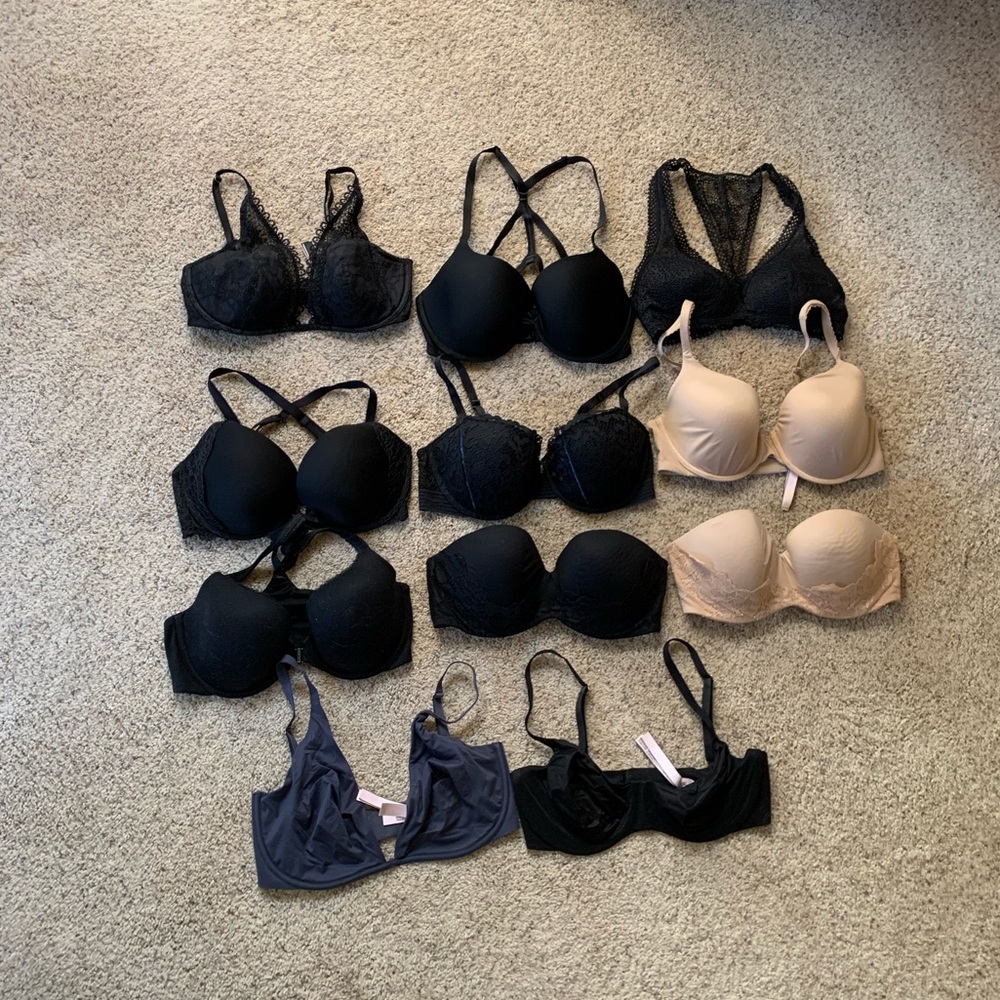 Lot of eleven EUC VS bras